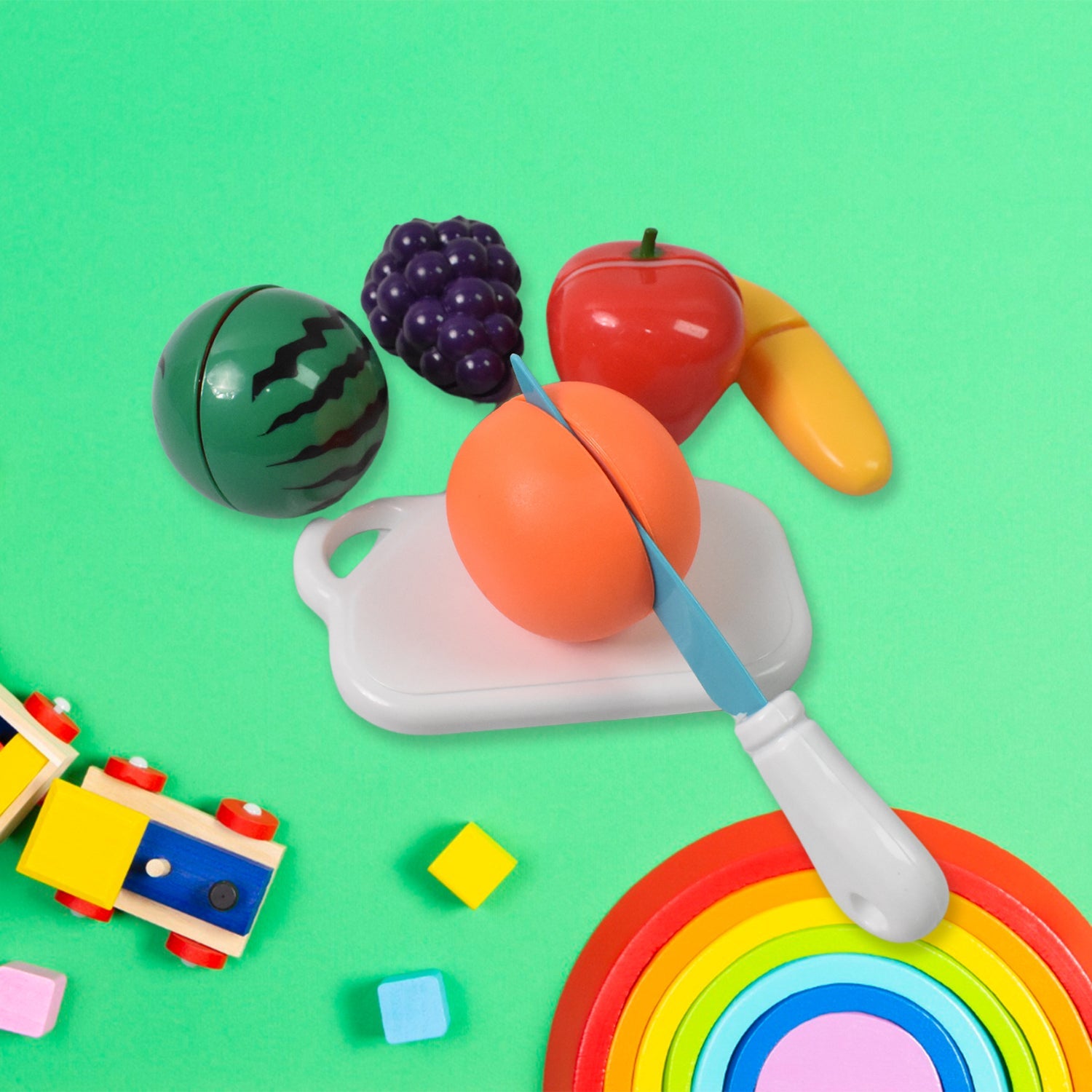 Fruit Cutting Toy Set Sliceable Play Food for Kids | Aditi