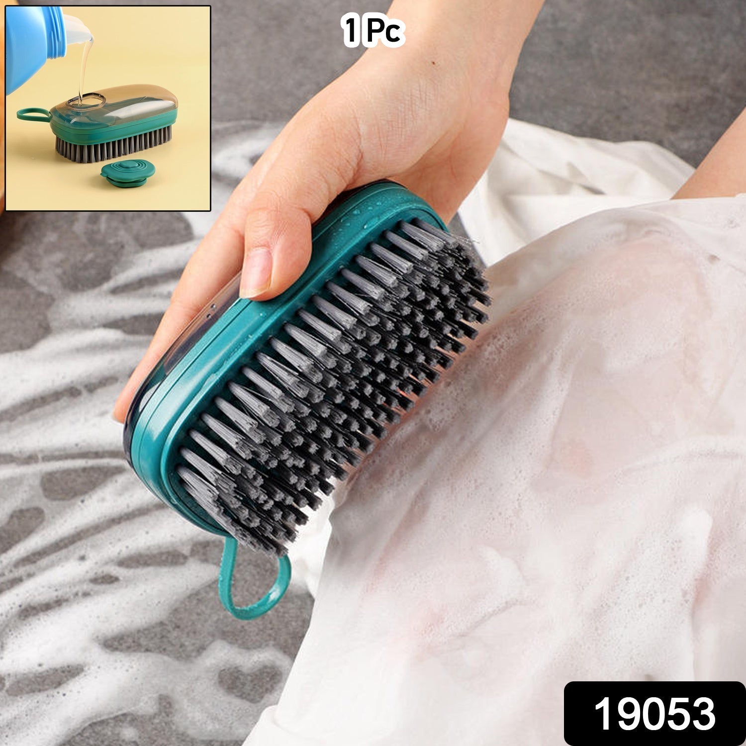 Hydraulic Liquid Dispensing Brush Effortless Cleaning & Soap Control - Side View