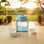ALVENZA Manual Ice Gola Maker – Portable Blue Ice Slush Machine