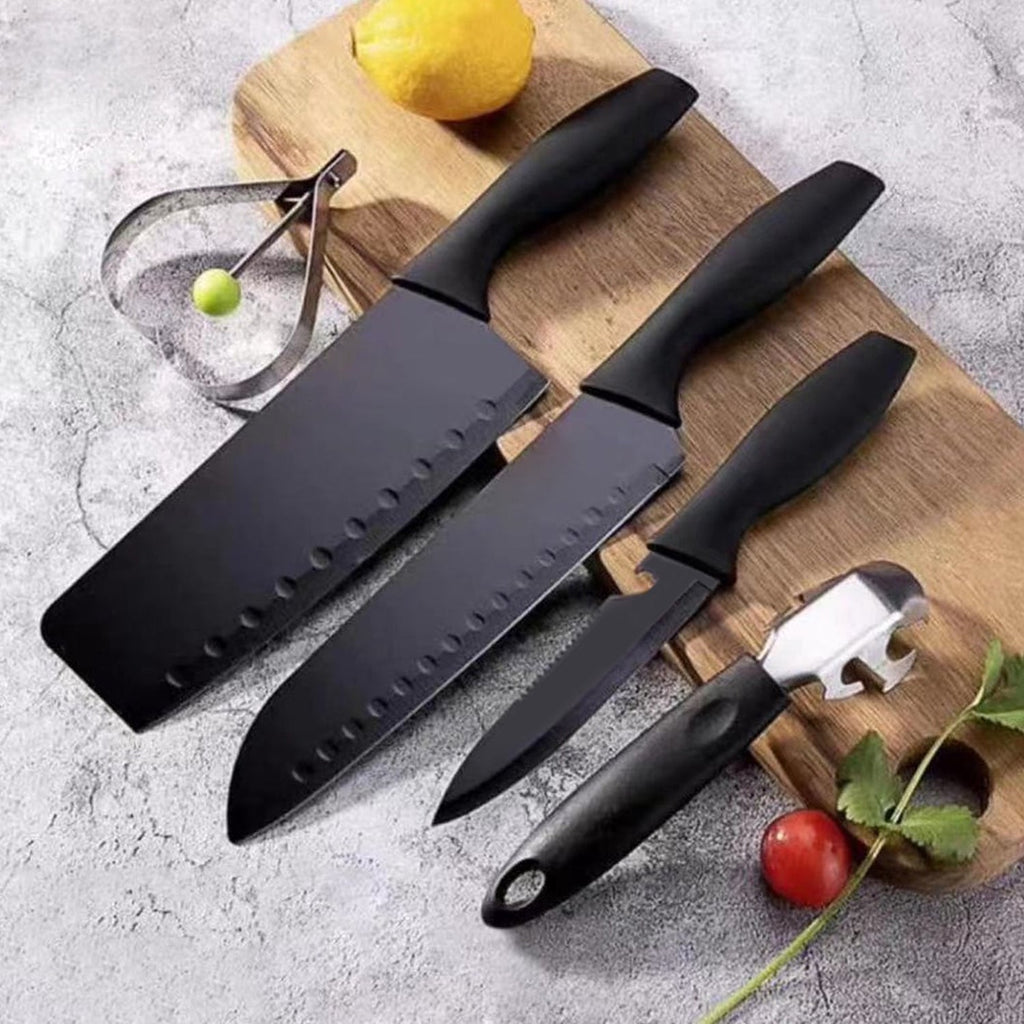 ALVENZA Stainless Steel Kitchen Knife Set – 5-Piece Professional | DeoDap