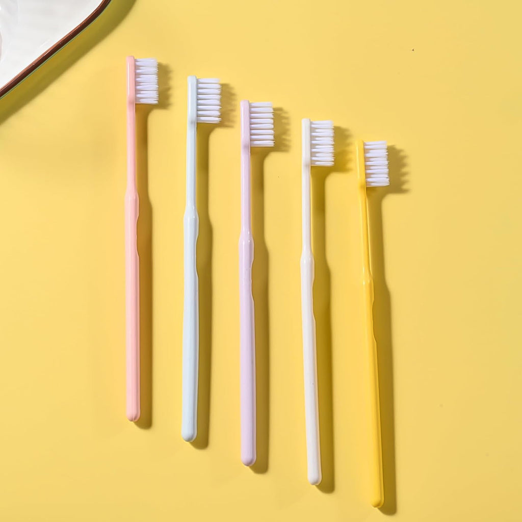 Soft Plastic Toothbrush Set – 20 Pcs with Travel Box | BrushedUp