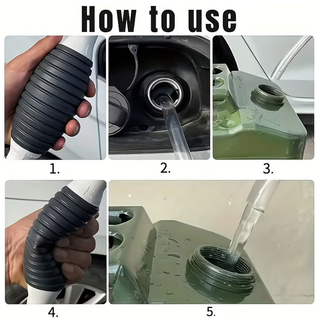 ALVENZA Manual Liquid Transfer Pump – Portable, Spill-Free Fuel & Water Pump