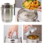 Insulated Lunch Box 2.2 Ltr Stainless Steel | Lunchie Bunchie - Front View