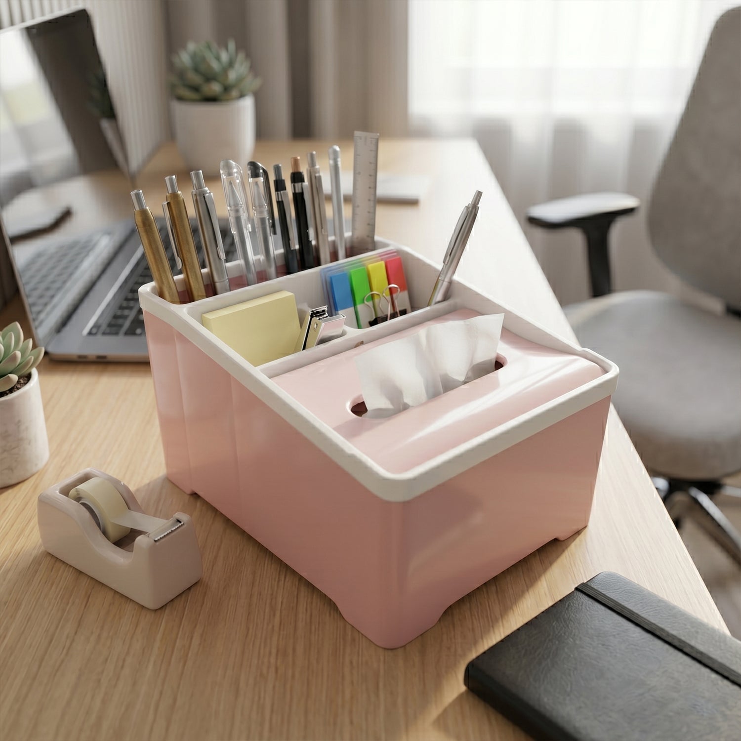 Plastic Multipurpose Storage Organizer Box Space-Saving & Durable - Back View