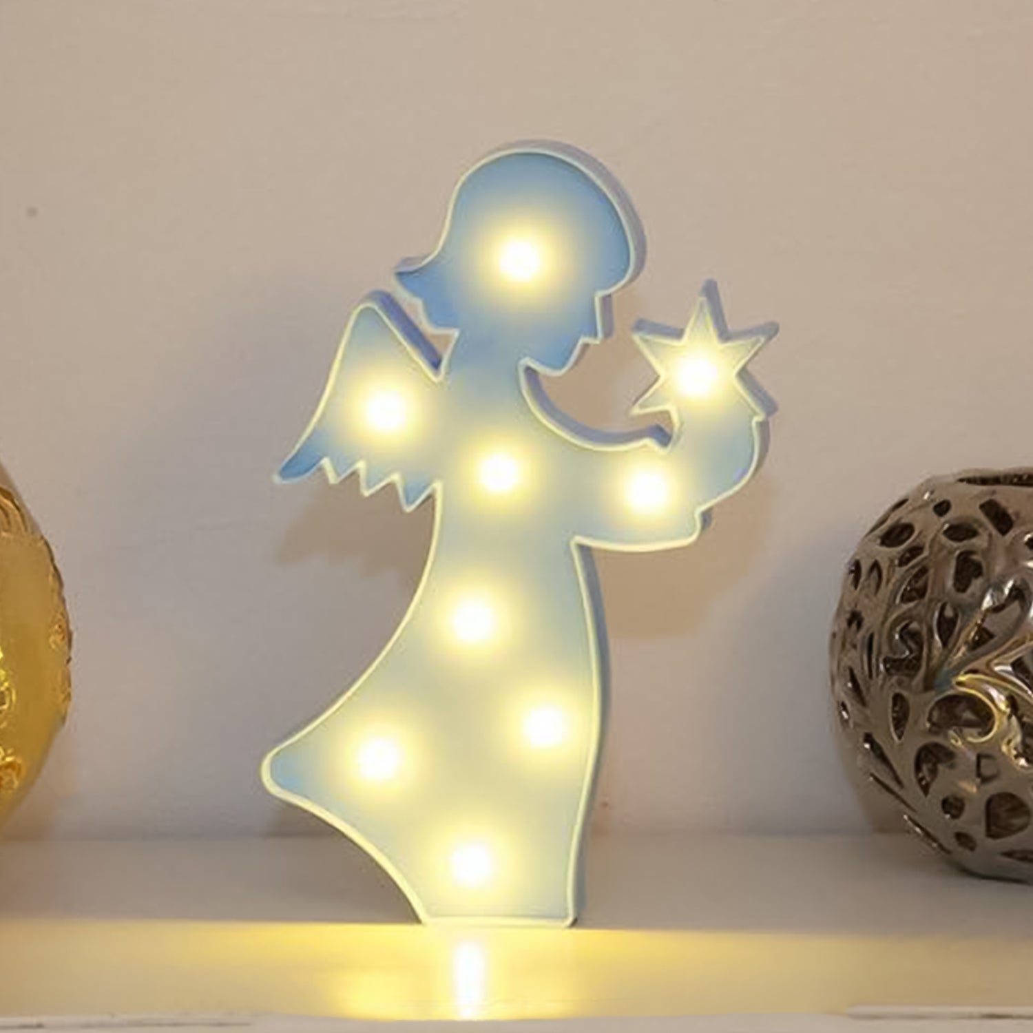LED Angel Night Light Battery Operated Room Decor | Deskrova - Detail View 6