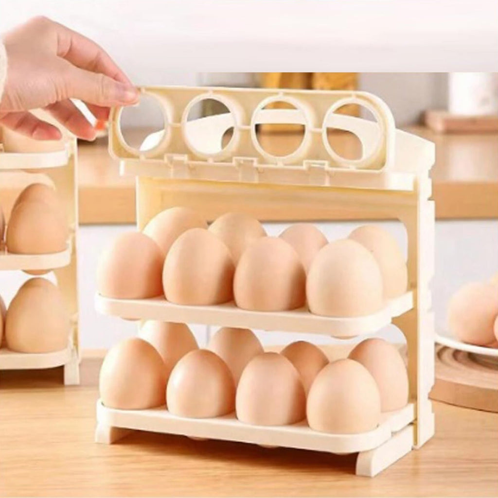 Foldable Egg Tray 24-Grid Refrigerator Organizer | Tidy Table - Detail View 8