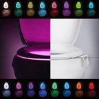 LED Toilet Bowl Light Motion Sensor, 8 Colours - Front View
