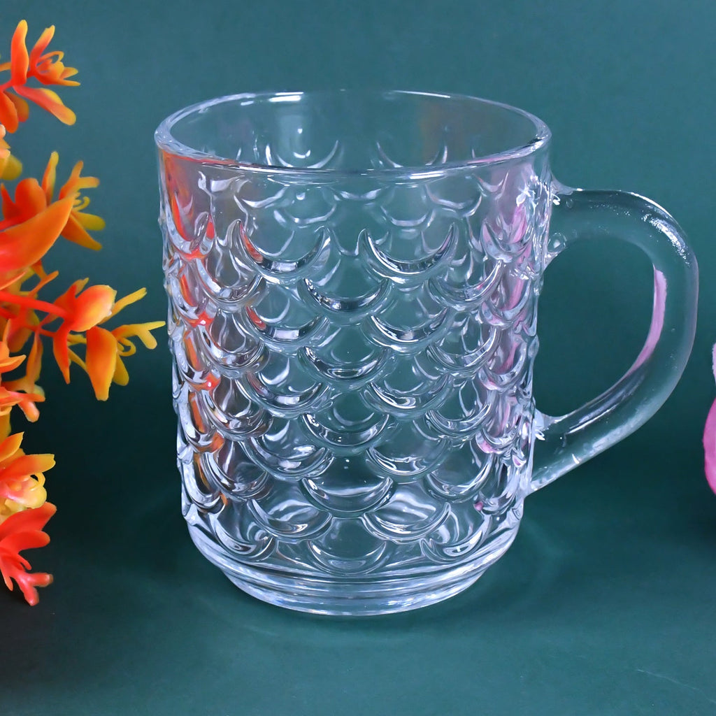 ALVENZA Glass Coffee Mugs – 225ml Heat-Resistant Set of 6 | Indo Glow