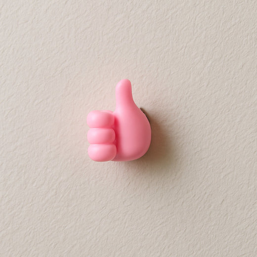 ALVENZA Hand-Shaped Wall Clip Holder – Pink Silicone Cable Organizer