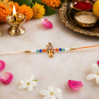 ALVENZA Shop Spiritual Rakhi with Lord Krishna Idol