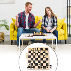 Folding Wooden Chess Set Portable 30x30cm Board | Boardoria - Front View