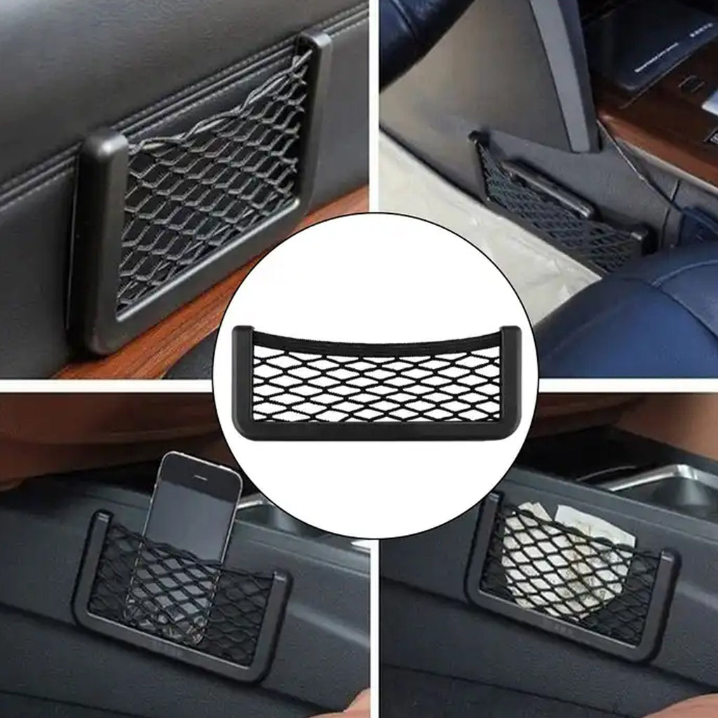 ALVENZA Car Seat Organizer – Mesh Storage for Phone & Purse | Velvet Wheels