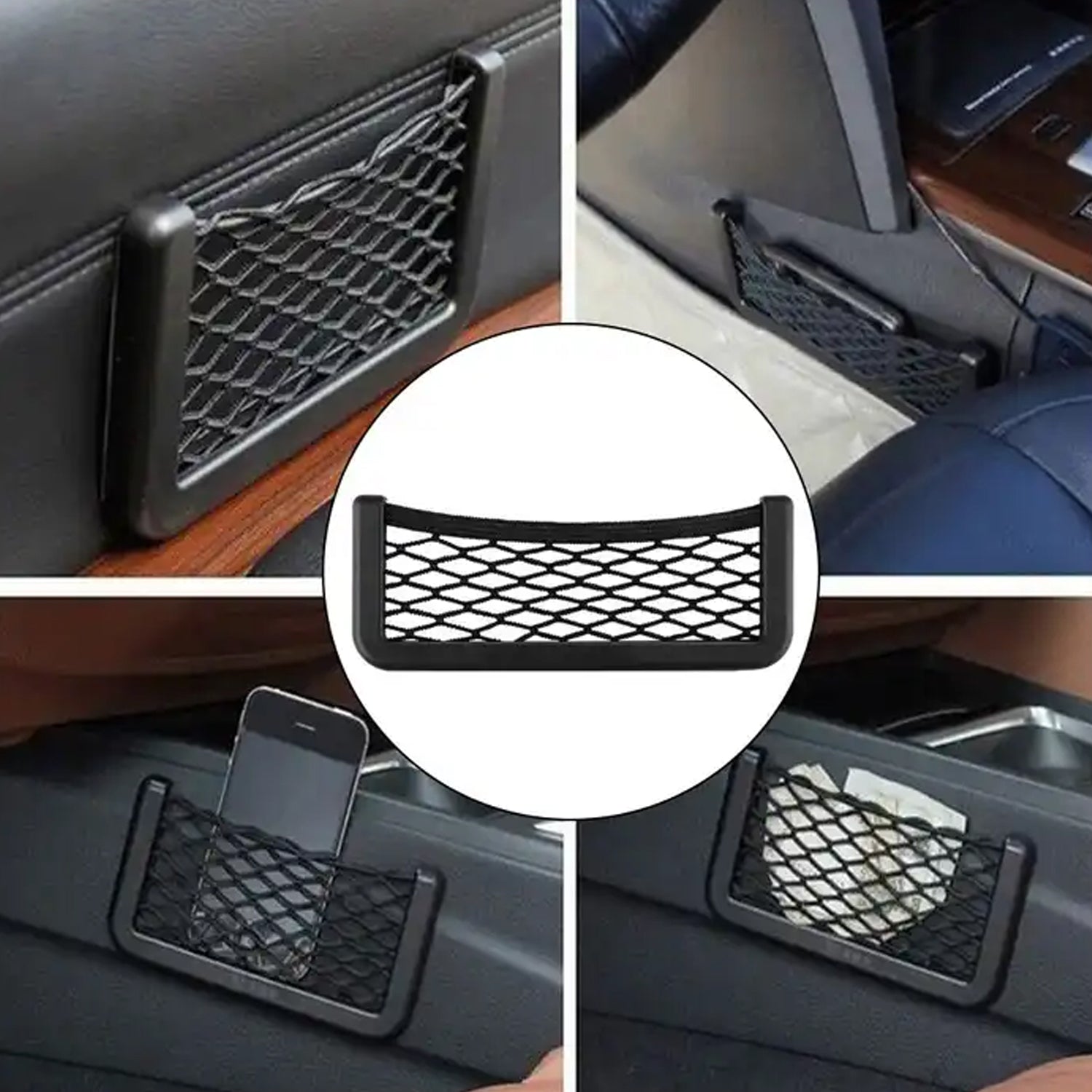ALVENZA Car Seat Organizer – Mesh Storage for Phone & Purse | Velvet Wheels