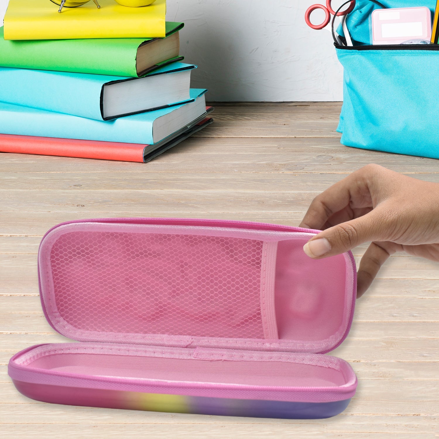 Cute Cartoon Pencil Case Durable Hard Shell with Zipper - Detail View 5