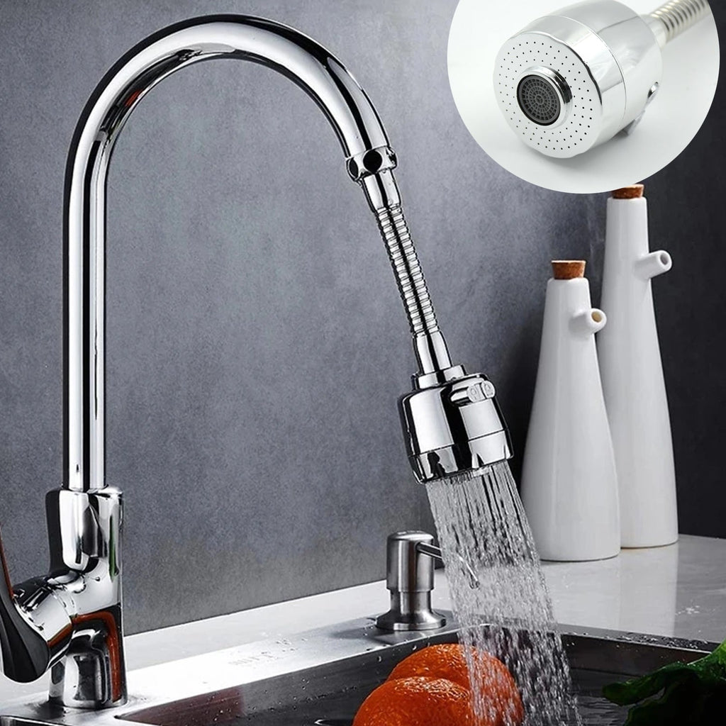 Water-Saving Faucet Sprayer 360 Rotating Extension | Mist & Relax - Back View