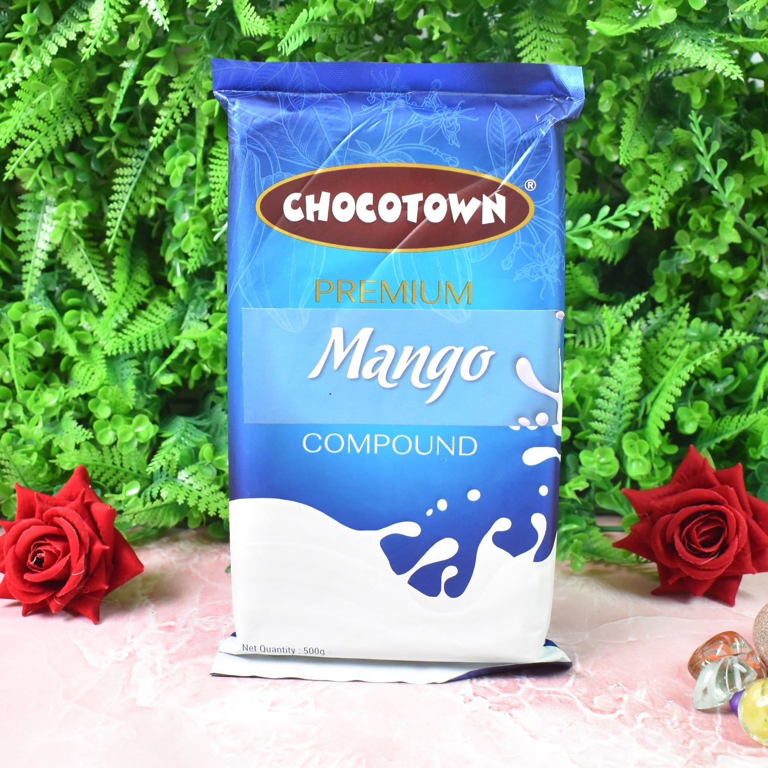 Mango Compound Chocolate Premium 500gm Slab | Chocotown - Back View