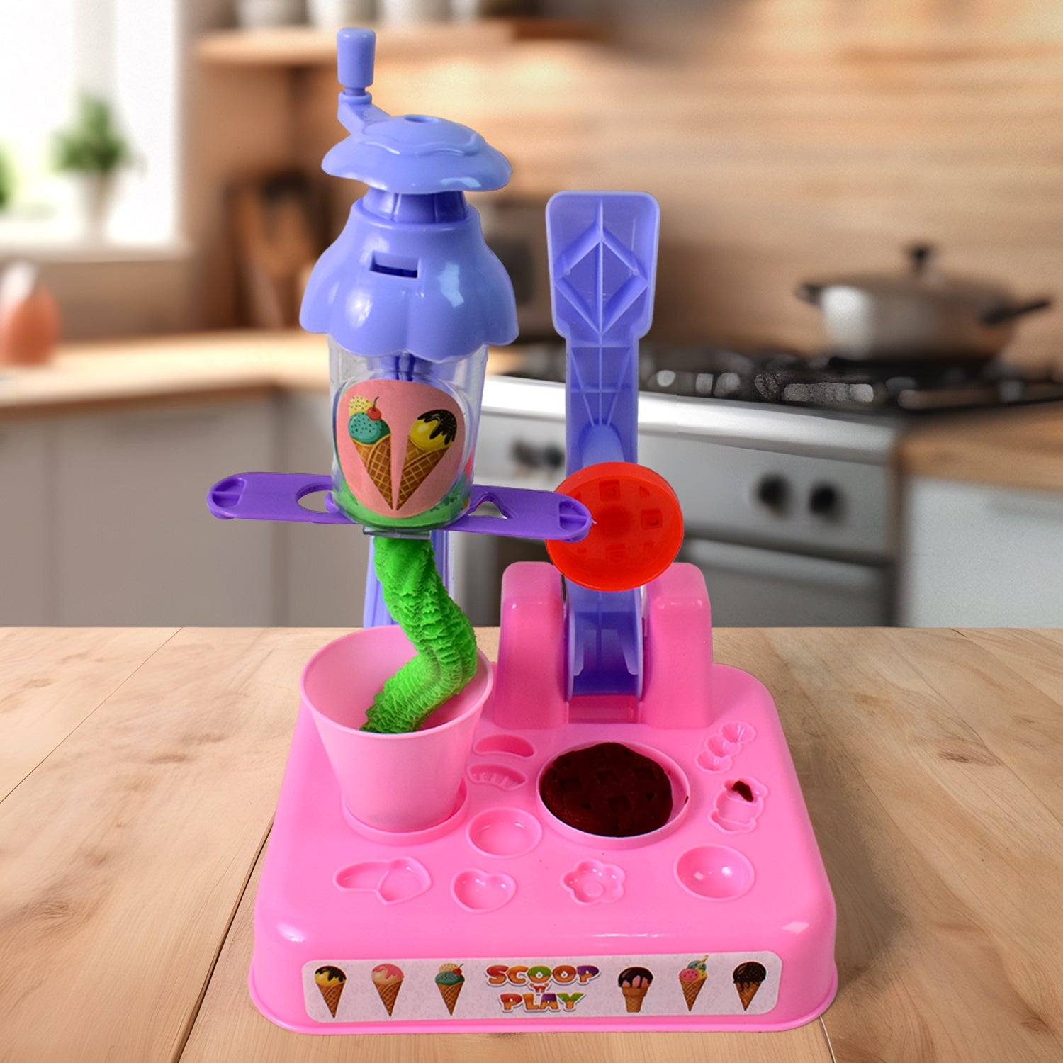 ALVENZA Play Dough Set – Ice Cream Maker & Scoop Kit | Aditi