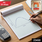 A4 Graph Paper Pad Precise 1mm Square Grid for Technical & Academic Use - Side View