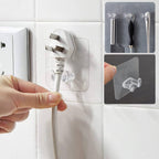 Adhesive Wall Hooks Strong Hold & No Damage Walls - Back View