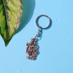 ALVENZA Radha Krishna Metal Keychain Set – Durable Spiritual Key Rings (2 Pc)
