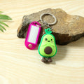 ALVENZA Cartoon Character Keychain with Label Tag Holder – Fun & Practical