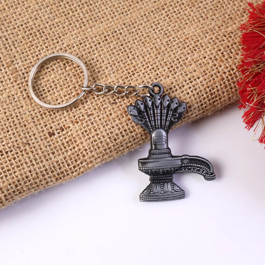 ALVENZA Shiva Lingam Metal Keychain – Durable Spiritual Accessory