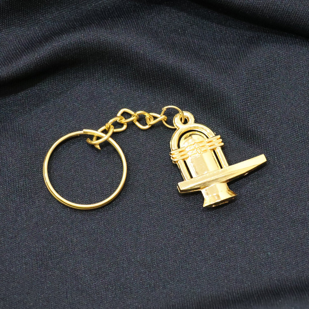 ALVENZA Shivling Trishul Metal Keychain Set – 5 Pc Durable Spiritual Keyrings