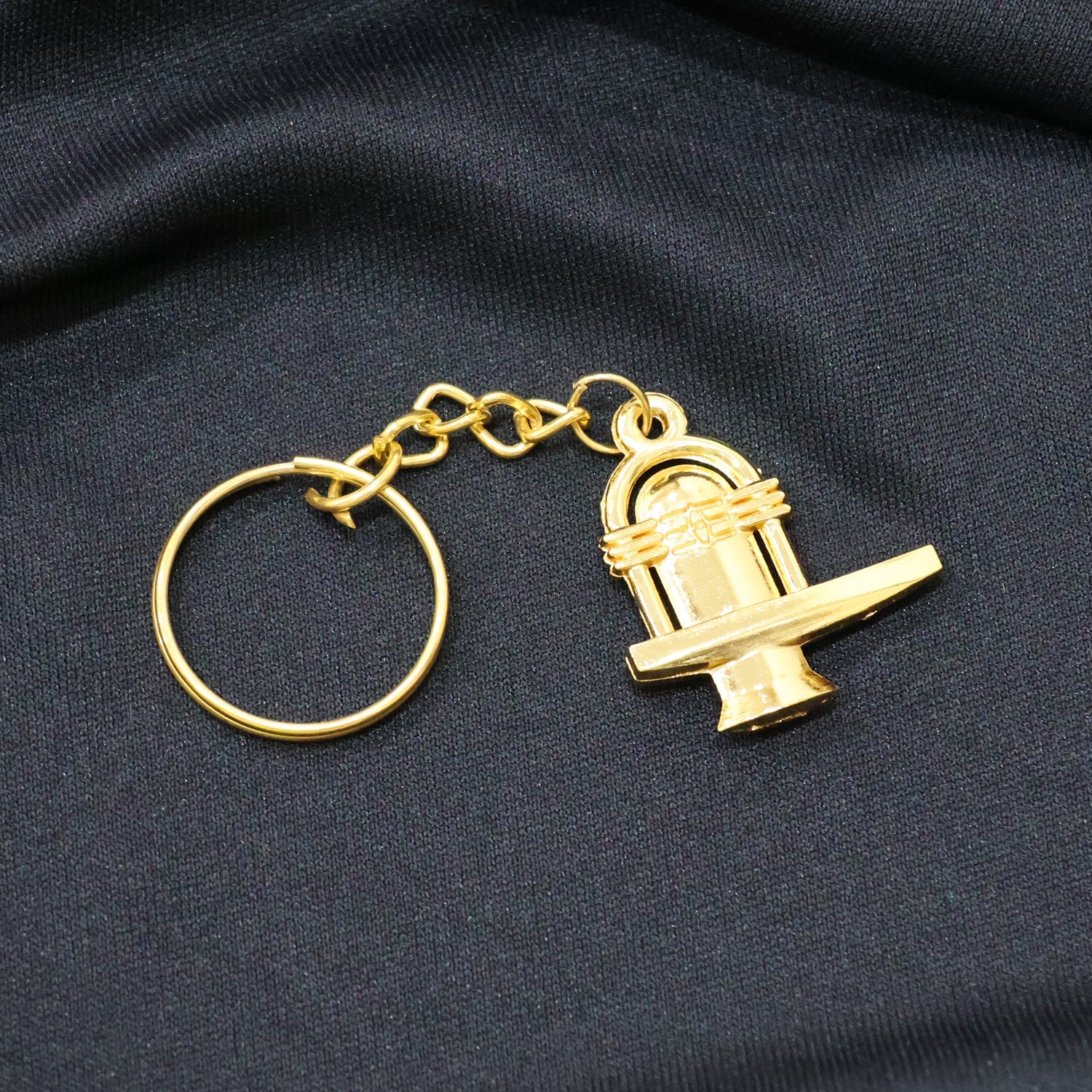 ALVENZA Shivling Trishul Metal Keychain Set – 5 Pc Durable Spiritual Keyrings