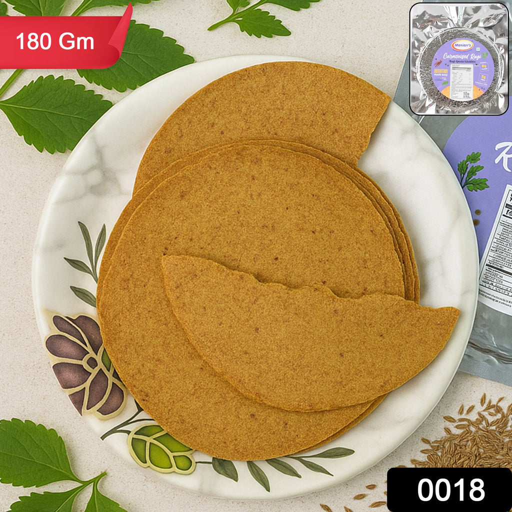 Ragi Khakhra Carmonised Wheat Chips (180g) | Maniarr's - Side View