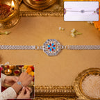 ALVENZA Classic Crystal Rakhi for Brother - Elegant & Traditional