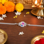 ALVENZA Peacock Rakhi - Elegant Traditional Design for Raksha Bandhan Festival