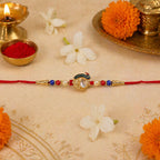 ALVENZA Elegant Stone Studs Rakhi – Traditional Beaded Brother Gift