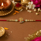 ALVENZA Rakshabandhan Lord Ram Rakhi – Traditional Beaded Wrist Thread