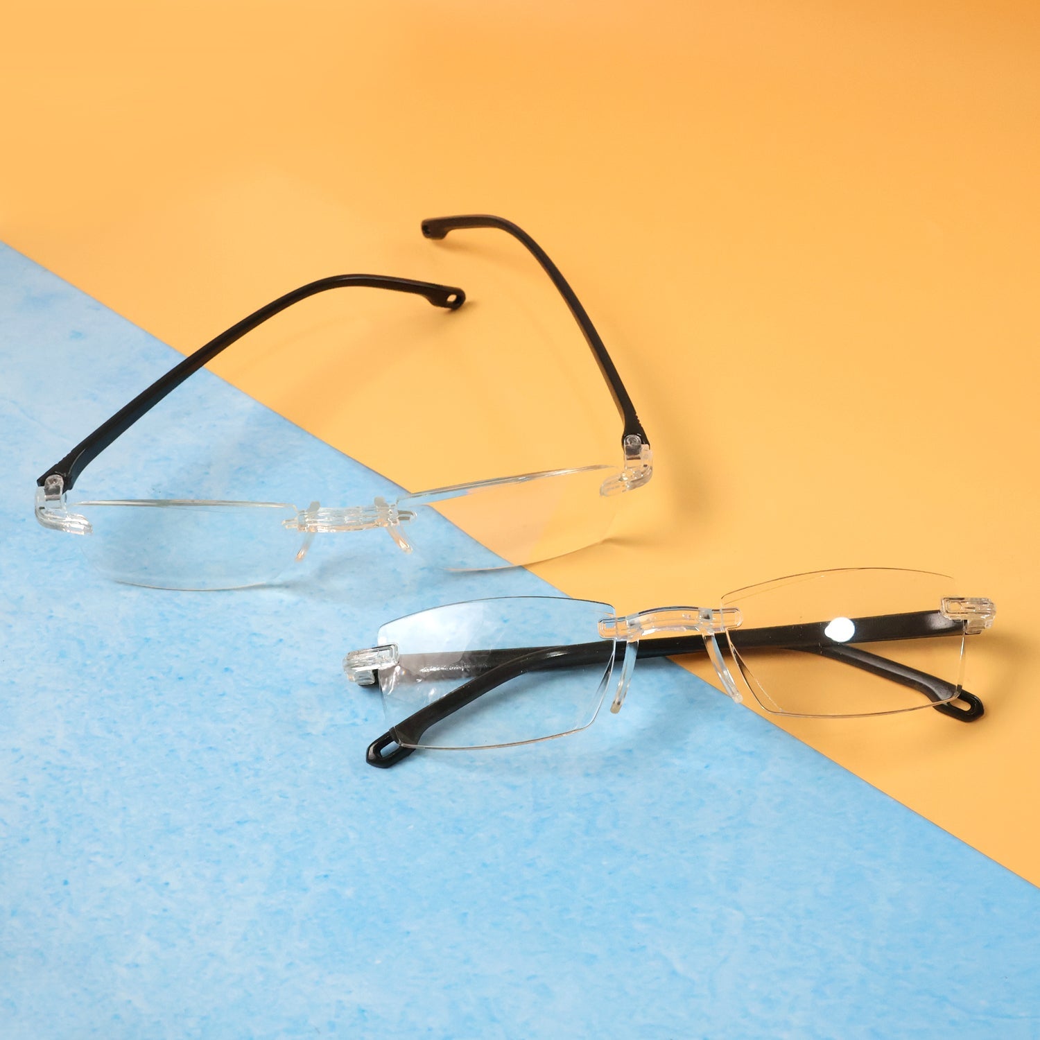 Rimless Reading Glasses – Lightweight Pack of 2 Comfort Readers