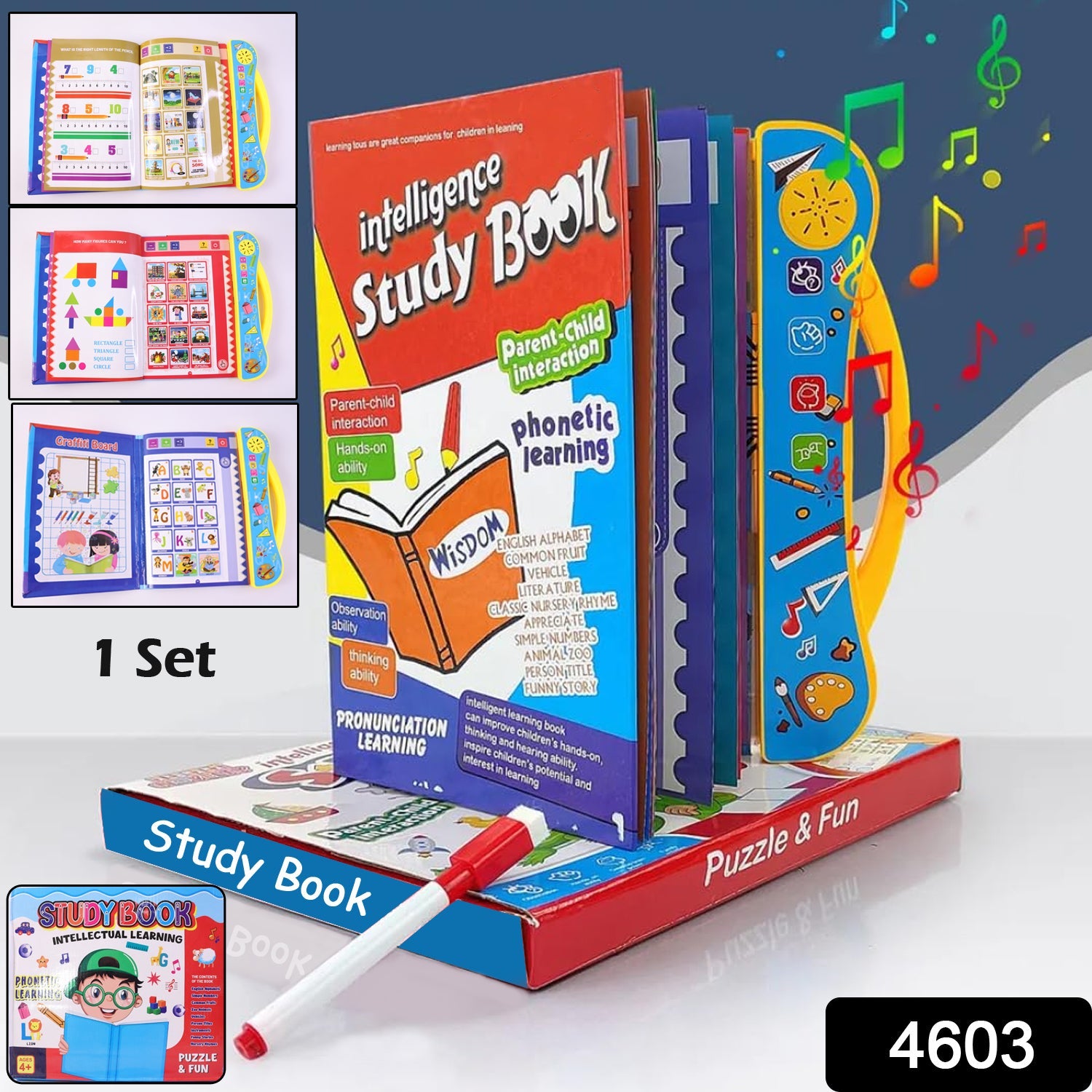 ALVENZA Kids Learning Book – Interactive Musical Alphabets & Numbers | Inventive Play