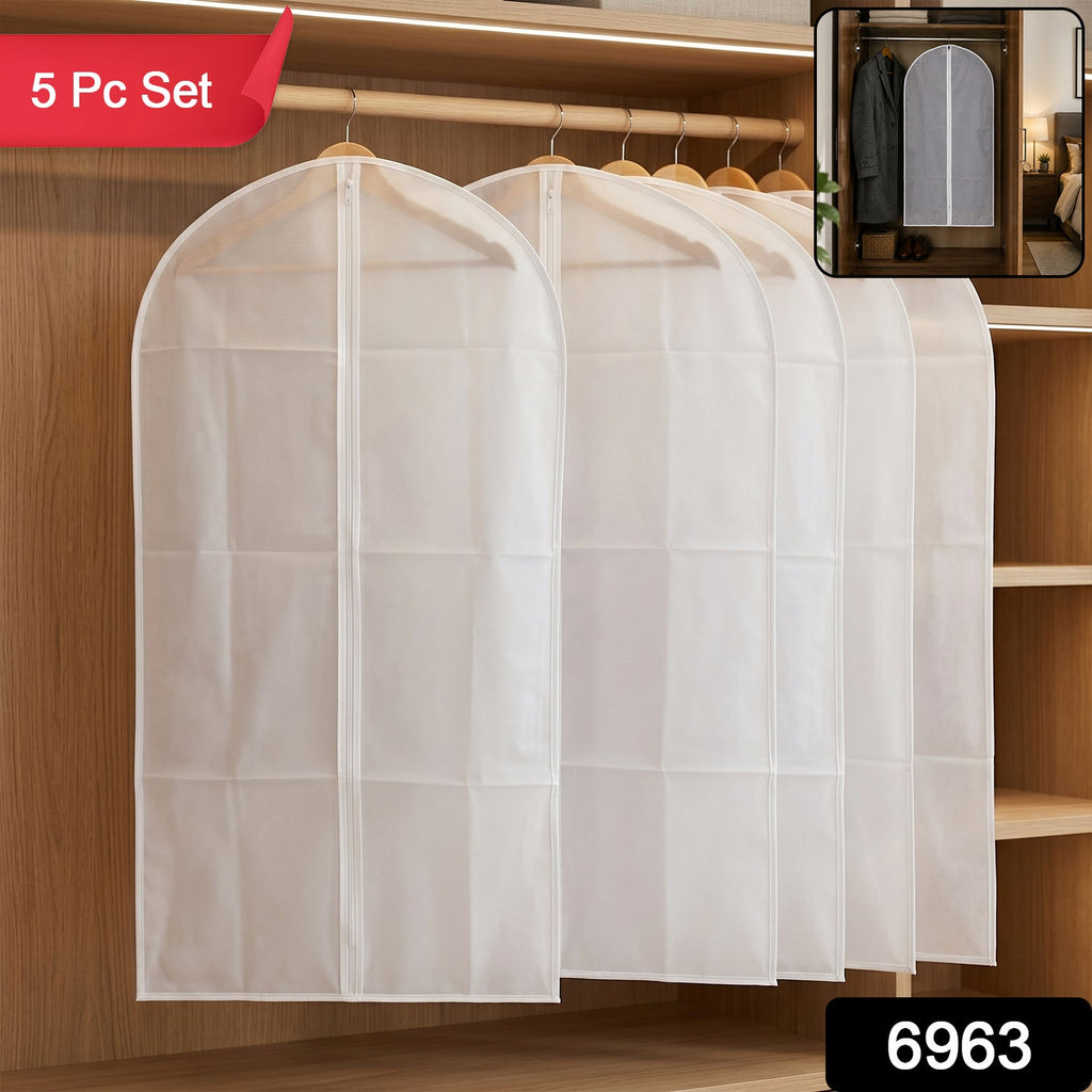 Foldable Suit Cover Space-Saving Clothes Protection for Wardrobes - Side View