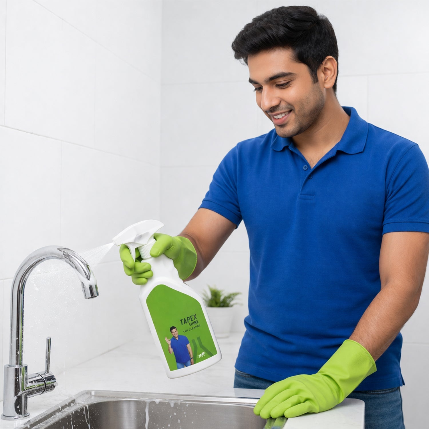 Multipurpose Tap Cleaner Spray – Removes Tough Stains & Builds Shine