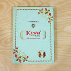 ALVENZA Silver Butterfly Leaf Rakhi with Pastel Stones, Roli Chawal Coin and Card Packing