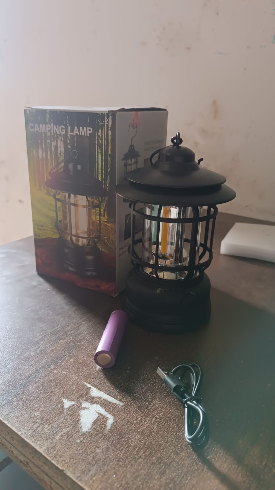 Rechargeable LED Camping Lantern Retro Dimmable Light | Garden Vera - Detail View 7