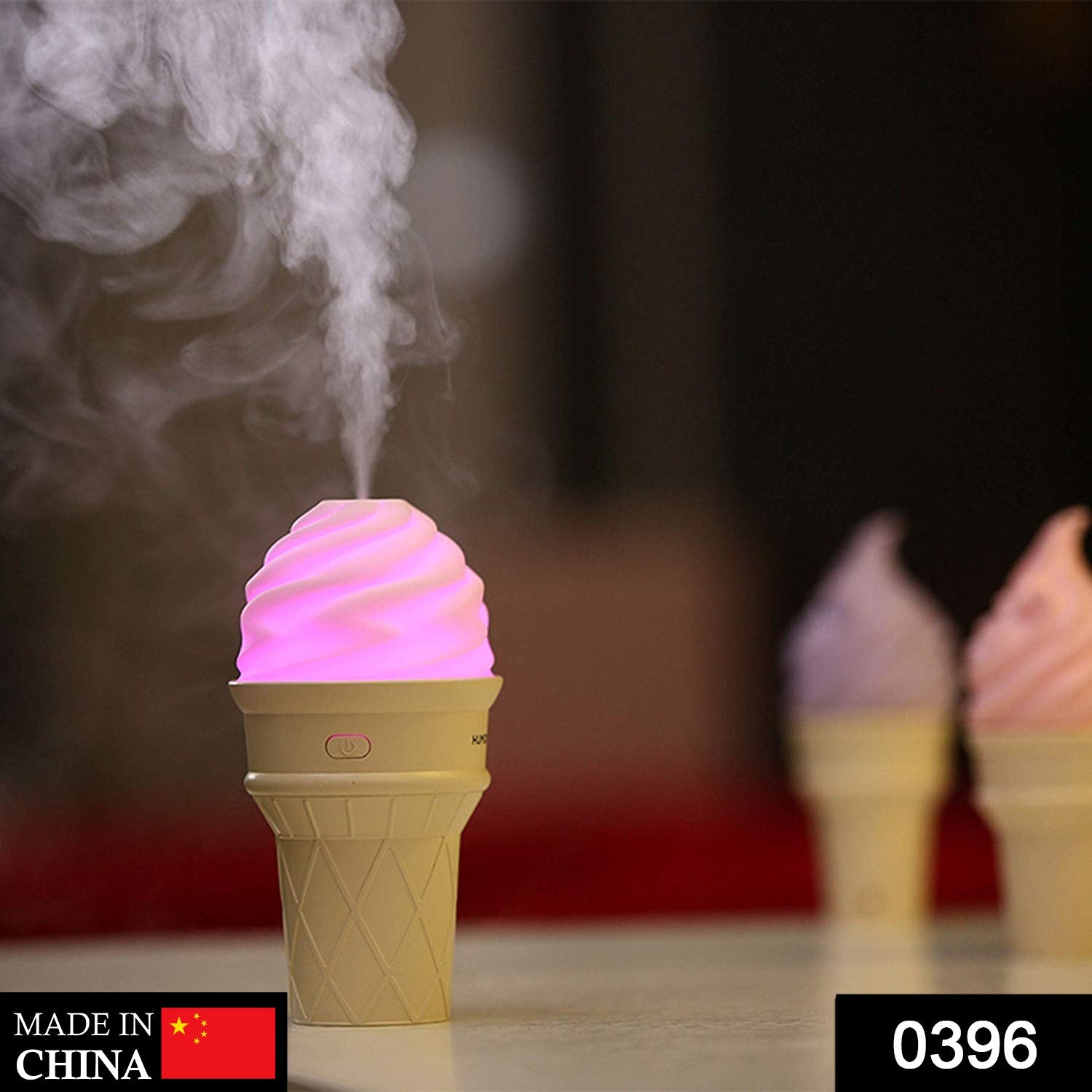 Ice Cream LED Humidifier Portable Air Moisturizer & Fragrance Diffuser - Side View