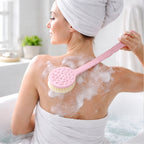 Back Scrubber Long Handle & Soft Bristles | Velvet Wipe