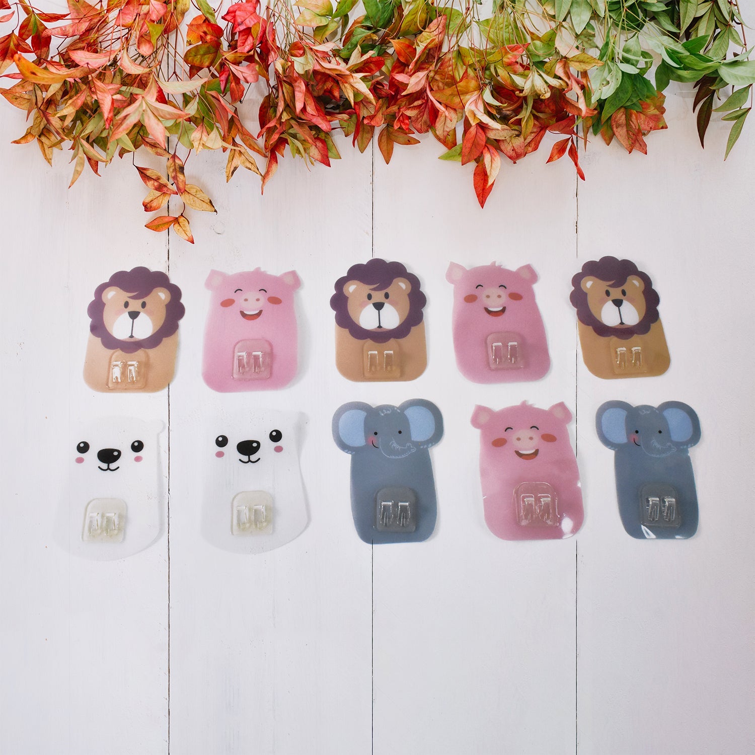 Wall Mounted Cartoon Hooks Self-Adhesive, Kid-Friendly Design - Detail View 5