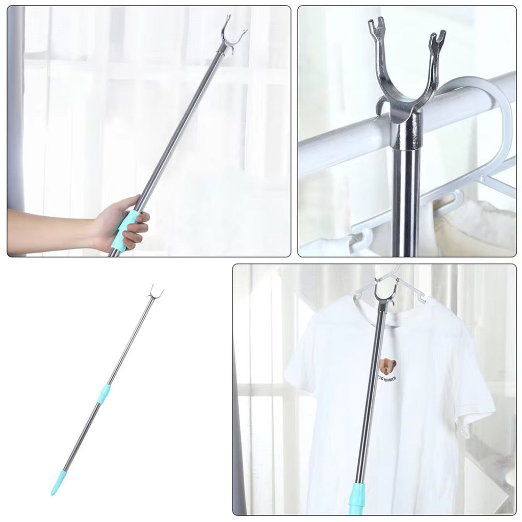 Telescopic Clothes Hanger Pole Stainless Steel Extendable - Detail View 6