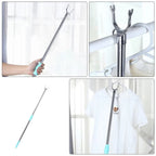 Telescopic Clothes Hanger Pole Stainless Steel Extendable - Detail View 6