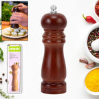 Wooden Pepper Mill Adjustable Ceramic Grinder | Grippy