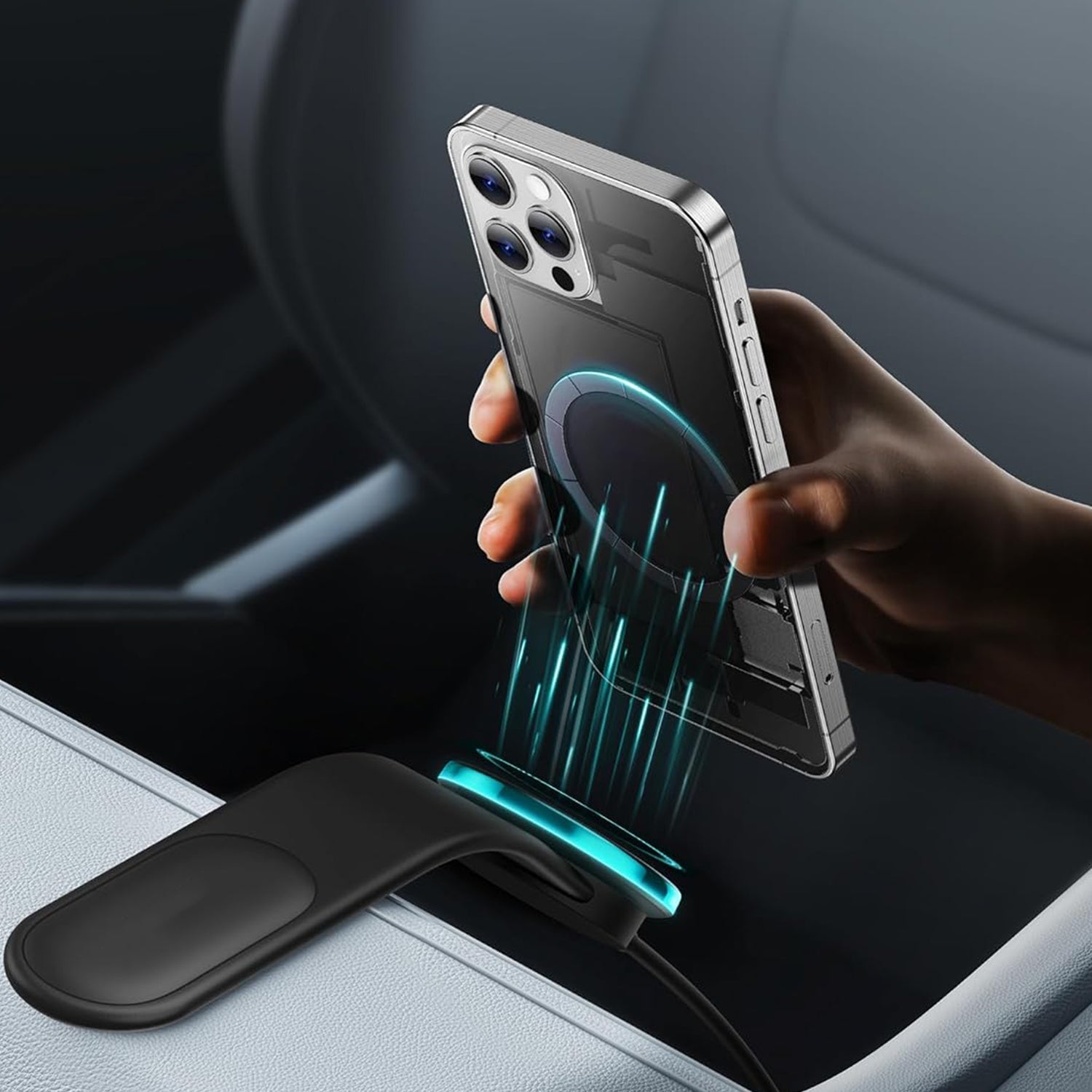 ALVENZA Wireless Car Charger – 15W Fast Charging & Secure Mount