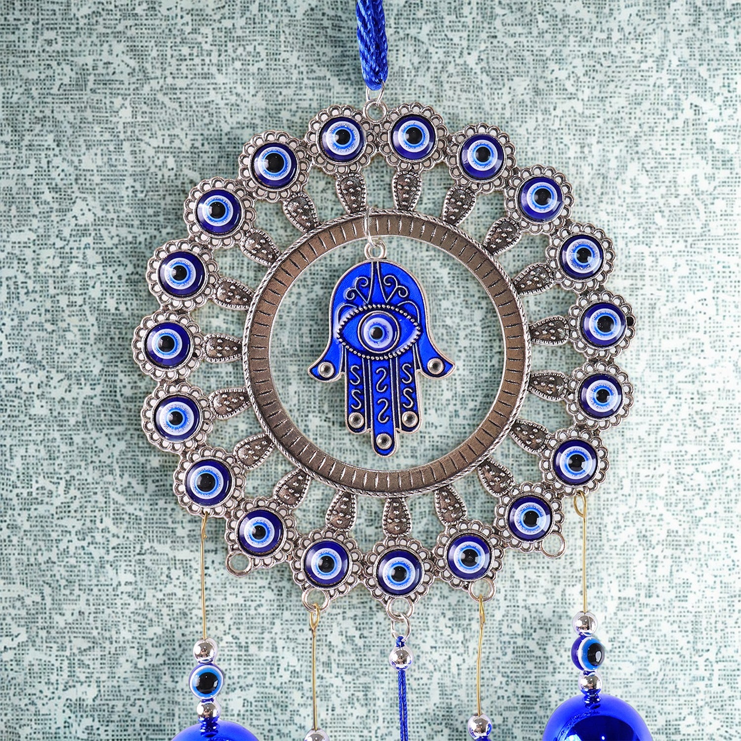 ALVENZA Om Evil Eye Wind Chime – Protective Spiritual Home Decor