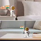 ALVENZA Solar Power Astronaut Ornament – Indian Flag Car Dashboard Décor