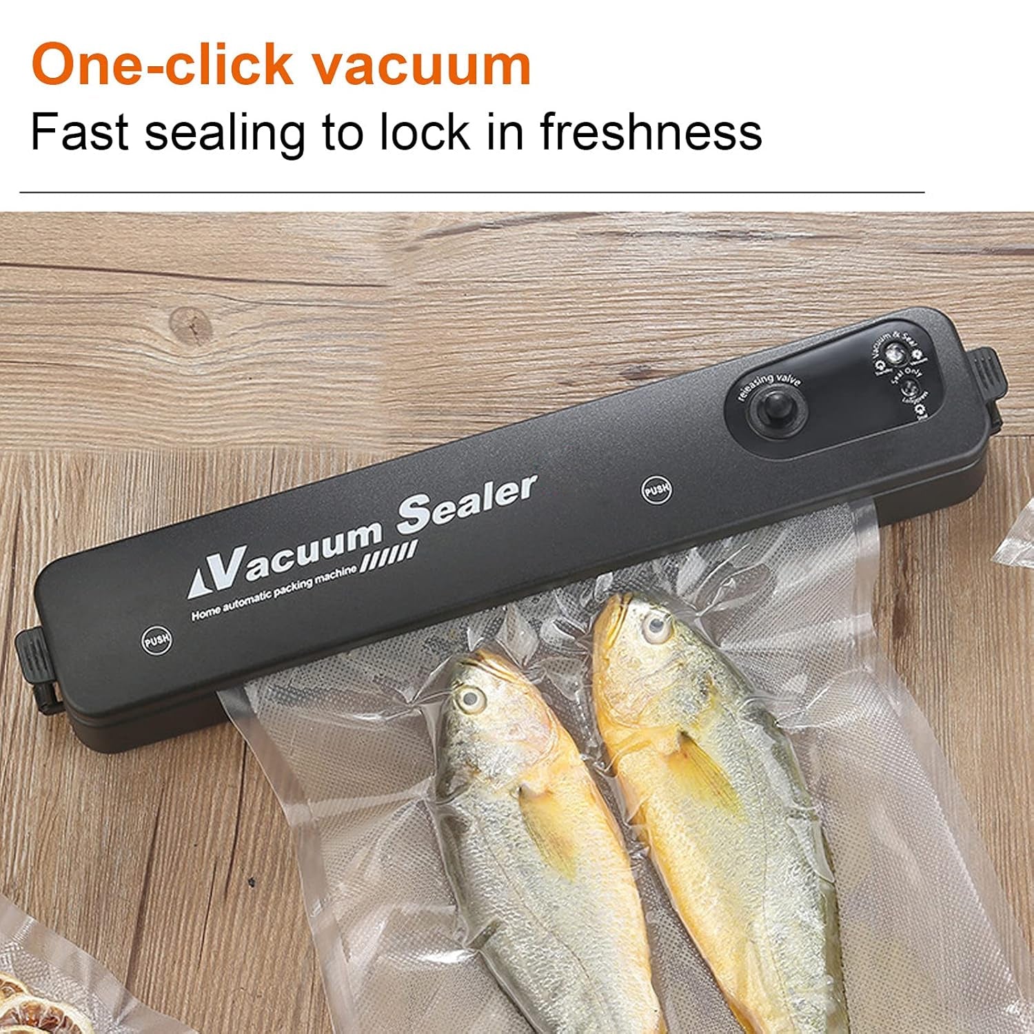 Vacuum Sealer Machine Automatic Food Preservation System | Tidy Table - Back View
