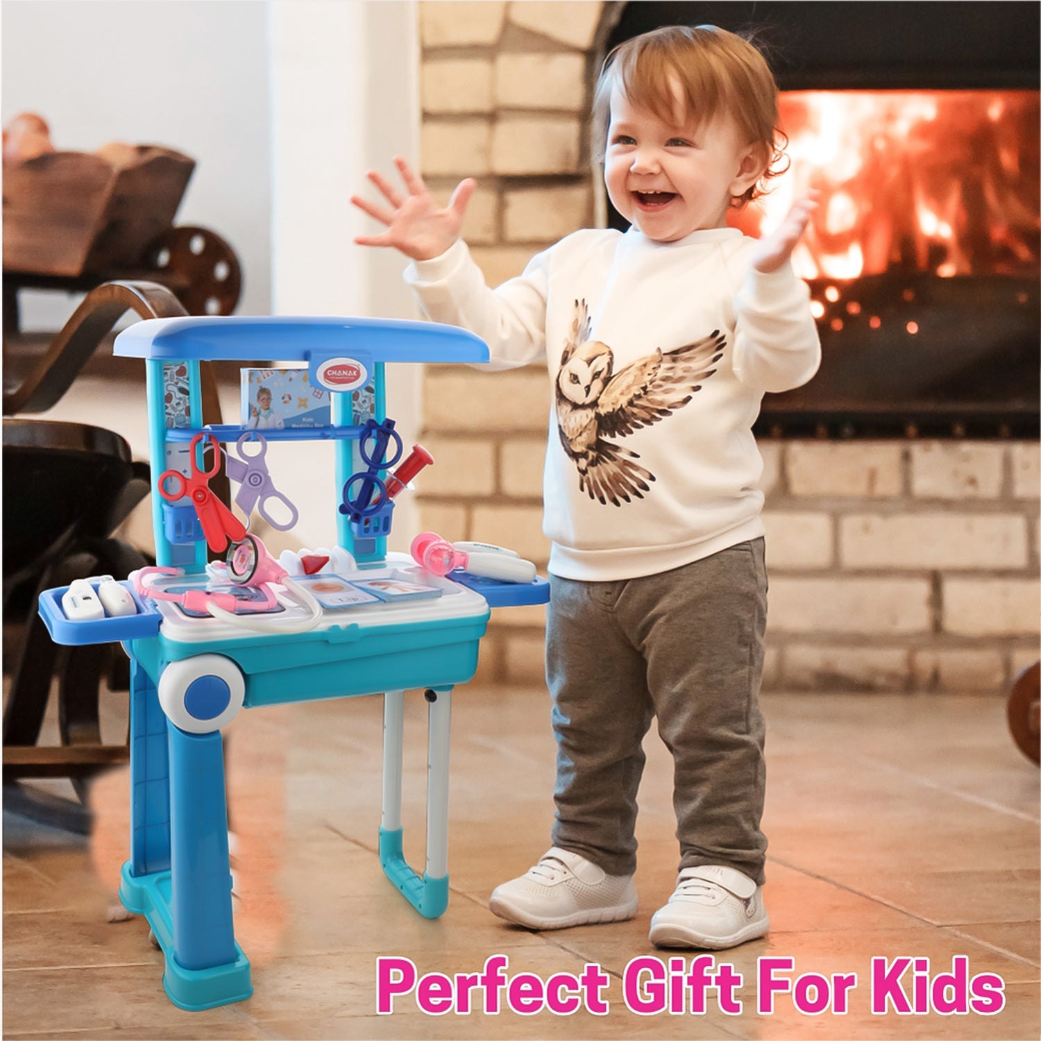ALVENZA Kids Doctor Set with Trolley & LED Light Instruments | Aditi